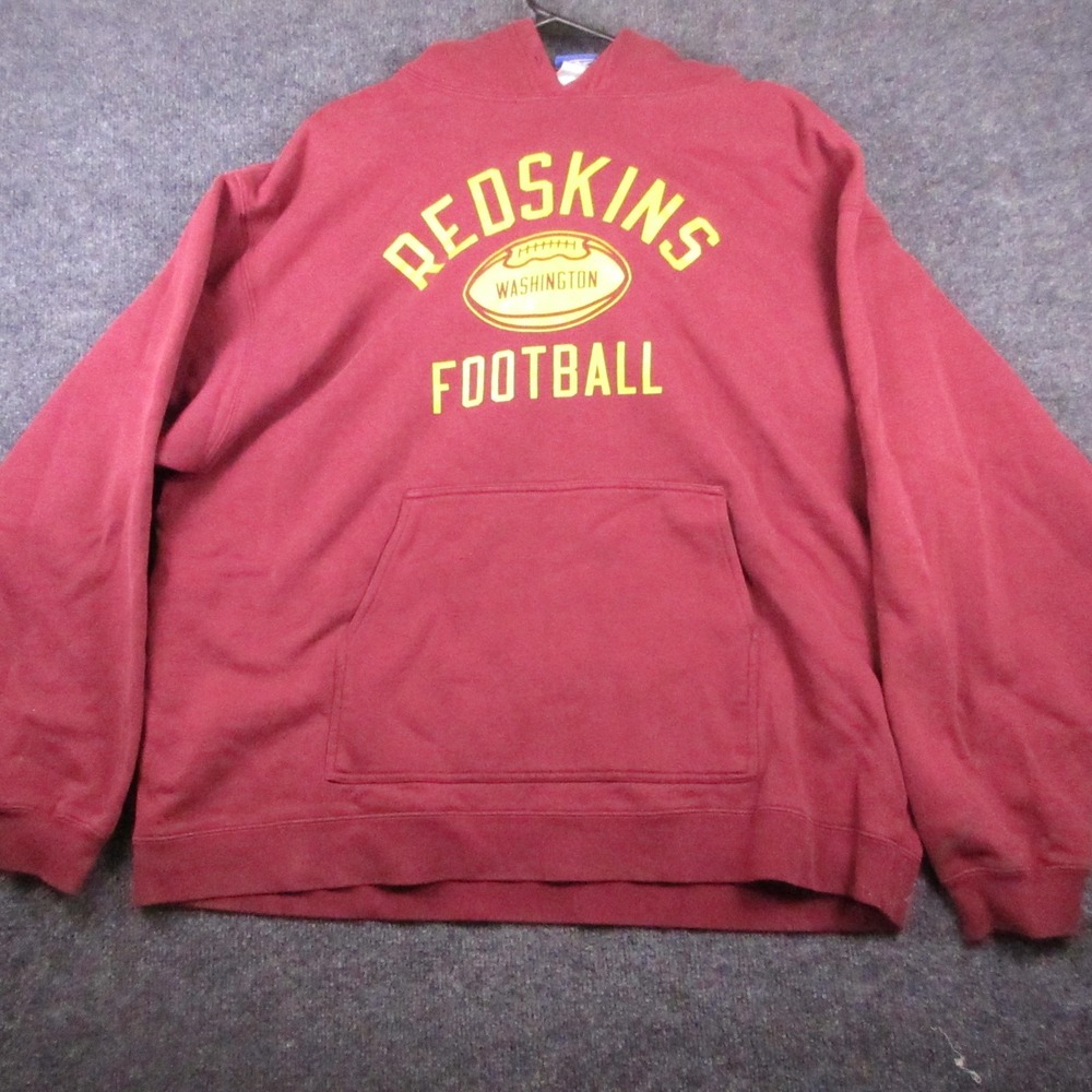 Washington Redskins Hoodie Mens 2XL Red NFL Football Reebok Sweatshirt Pullover